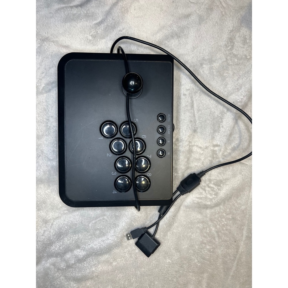 Unbranded Arcade Fight Stick USB PS2 Dual Connector 8-Button Joystick Black